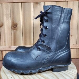 Vintage Bristolite Boots Mens 9 N Black Rubber Mickey Mouse Bunny Military